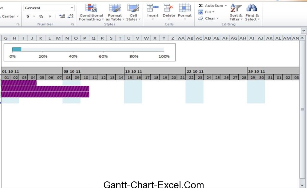 Gantt Chart Template Excel Powerpoint Bar Chart Progress