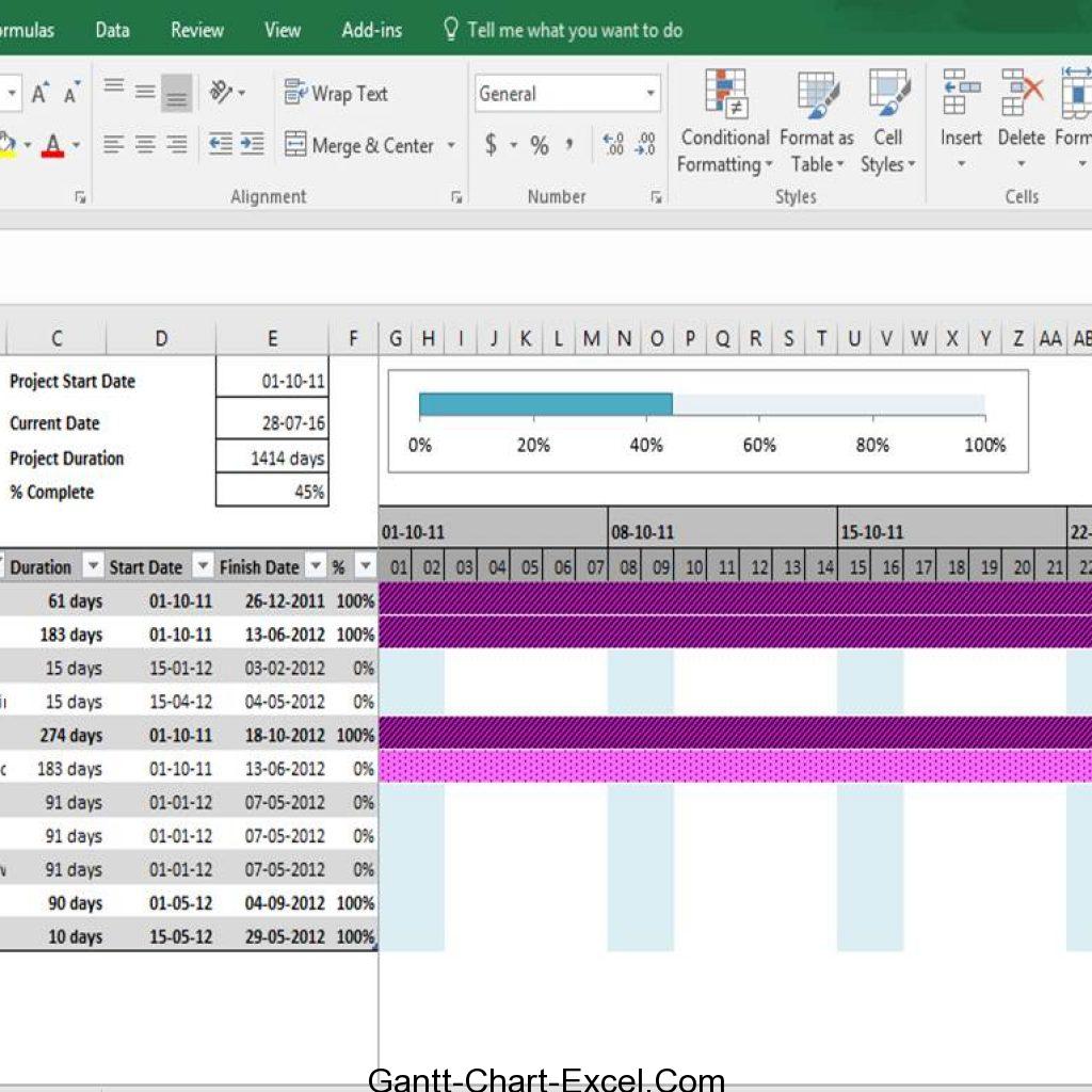 Excel Business Change Management Project Gantt Chart Template